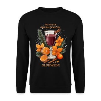 Glühwein mit Zimt - Unisex Pullover - Schwarz - Vorne - Alina (178cm) & Michal (187cm)