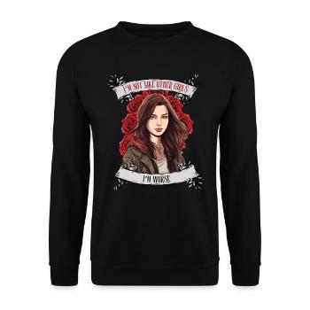 I'm not like other women, I'm worse - Unisex Sweatshirt - black - Front - Alina (178cm) & Michal (187cm)