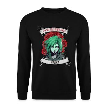 Je ne suis pas comme les autres femmes, je suis pire - Sweat-shirt Unisexe - noir - Devant - Alina (178cm) & Michal (187cm)