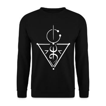 Berber Amazigh Symbol Sign - Unisex Sweatshirt - black - Front - Alina (178cm) & Michal (187cm)