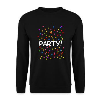 Party Konfetti Silvester Karneval - Unisex Pullover - Schwarz - Vorne - Alina (178cm) & Michal (187cm)