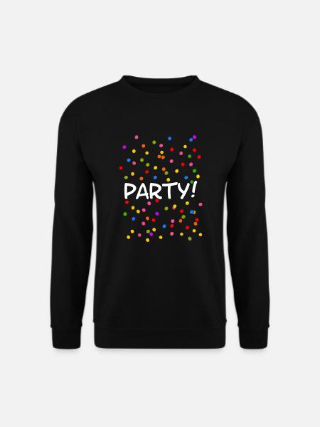 Party Konfetti Silvester Karneval - Unisex Pullover - Schwarz