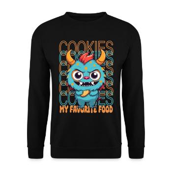 Monstre de biscuit sucré - Sweat-shirt Unisexe - noir - Devant - Alina (178cm) & Michal (187cm)