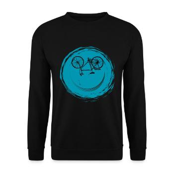 Bicycle Face - Unisex Sweatshirt - black - Front - Alina (178cm) & Michal (187cm)