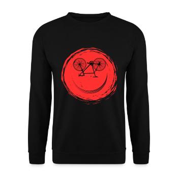 Bicycle Face - Unisex Sweatshirt - black - Front - Alina (178cm) & Michal (187cm)