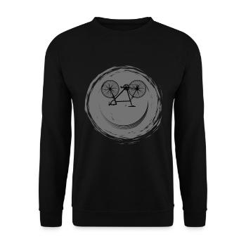 Bicycle Face - Unisex Sweatshirt - black - Front - Alina (178cm) & Michal (187cm)