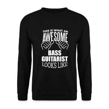 guitare basse - Sweat-shirt Unisexe - noir - Devant - Alina (178cm) & Michal (187cm)