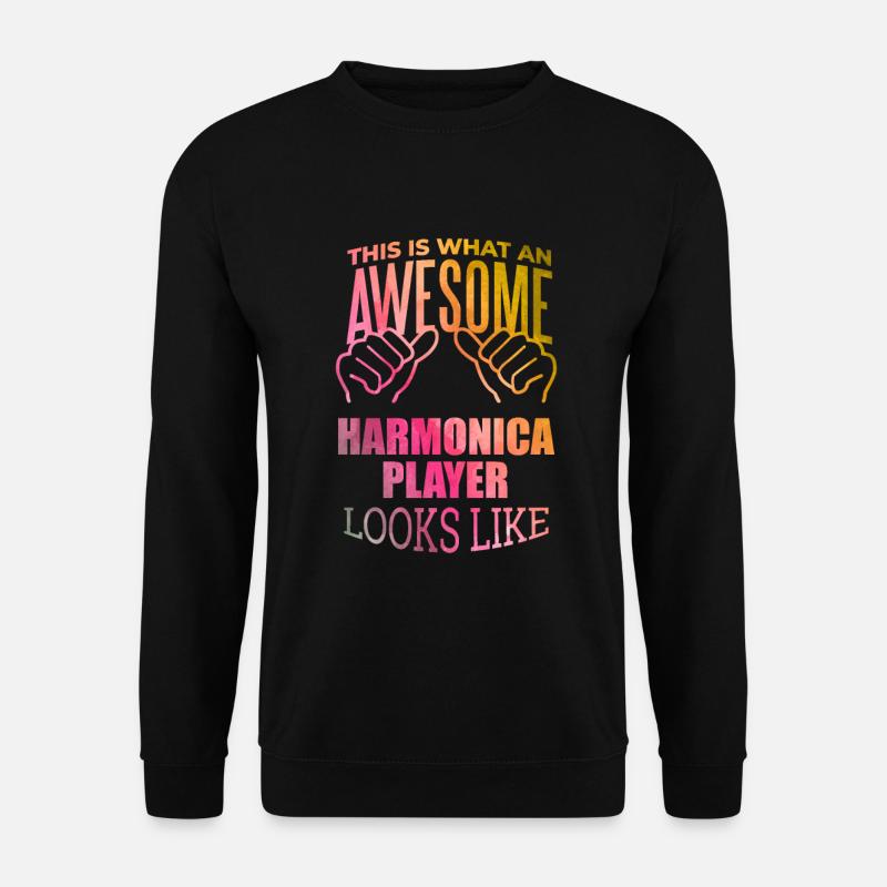 Mundharmonika - Unisex Pullover - Schwarz