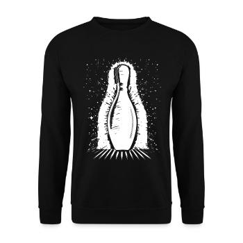 Bowling Pin - Unisex Pullover - Schwarz - Vorne - Alina (178cm) & Michal (187cm)