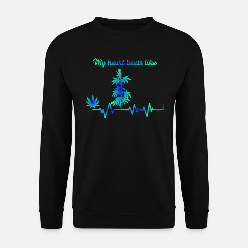 My heart beats like - Unisex Pullover - Schwarz