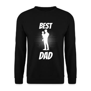 Best Dad Father's Day Birthday Gift - Unisex Sweatshirt - black - Front - Alina (178cm) & Michal (187cm)