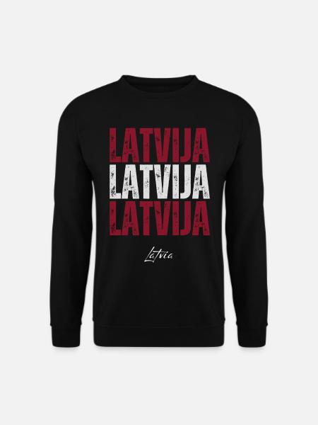 Drapeau de Lettonie, patriote letton - Sweat-shirt Unisexe - noir