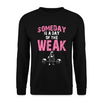 Someday for WEAK - Female - Unisex Sweatshirt - black - Front - Alina (178cm) & Michal (187cm)