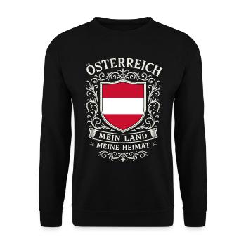 Autriche - Mon pays - Ma maison - Sweat-shirt Unisexe - noir - Devant - Alina (178cm) & Michal (187cm)