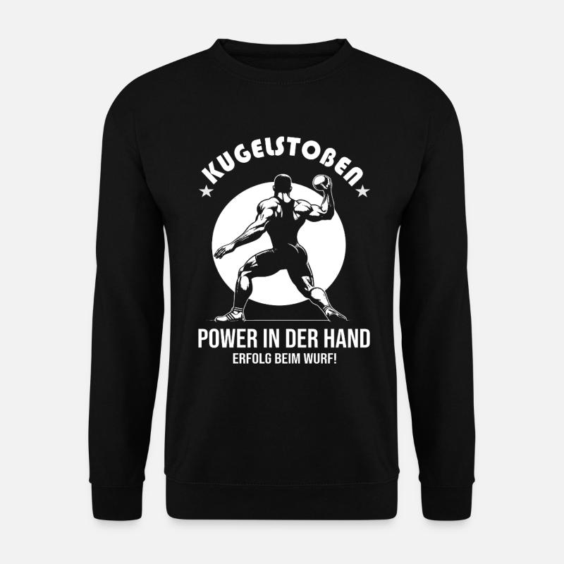 Kugelstoßen Design – Power & Erfolg - Unisex Pullover - Schwarz