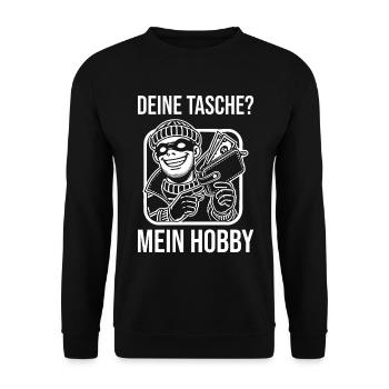 Pickpocket, ton sac est mon hobby - Sweat-shirt Unisexe - noir - Devant - Alina (178cm) & Michal (187cm)