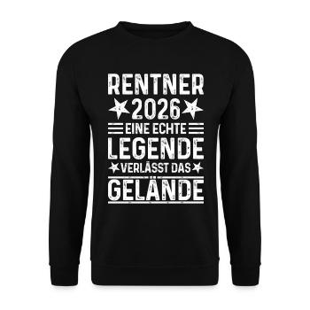 Retraités 2026 - Une légende quitte le site - Sweat-shirt Unisexe - noir - Devant - Alina (178cm) & Michal (187cm)