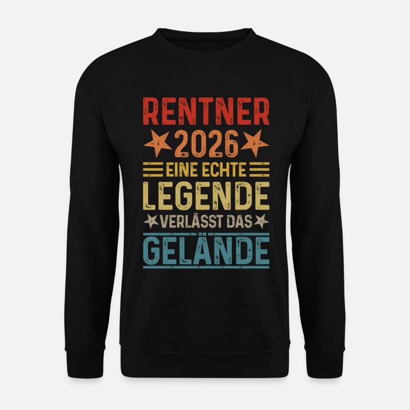 Rentner 2026 - Eine Legende verlässt das Gelände - Unisex Pullover - Schwarz