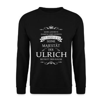 Sa Majesté Ulrich entre dans la pièce - Sweat-shirt Unisexe - noir - Devant - Alina (178cm) & Michal (187cm)