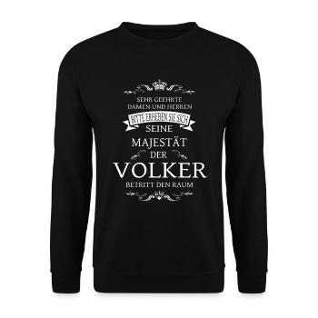His Majesty of Nations enters the room - Unisex Sweatshirt - black - Front - Alina (178cm) & Michal (187cm)