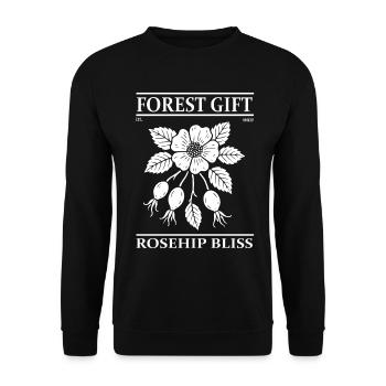 Hagebutte Design – Rosehip Bliss - Unisex Sweatshirt - black - Front - Alina (178cm) & Michal (187cm)