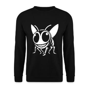 Funny Wasp Design – Comic Fun - Unisex Sweatshirt - black - Front - Alina (178cm) & Michal (187cm)