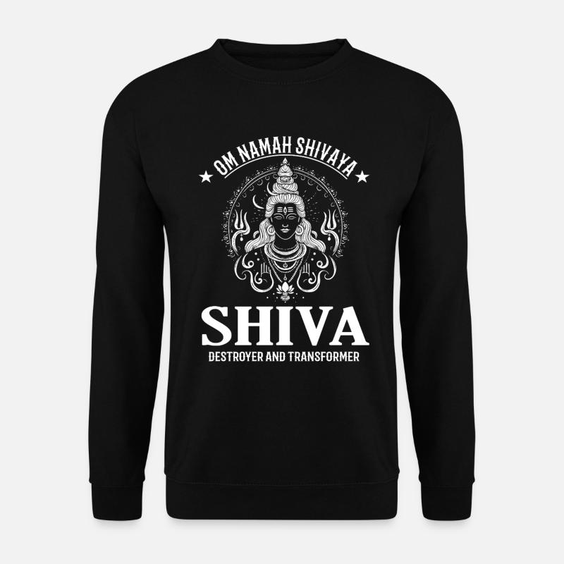 Shiva Design – Kraftvolle Gottheit - Unisex Pullover - Schwarz