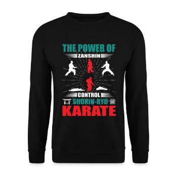 Shorin-Ryu Karaté Zanshin Design - Sweat-shirt Unisexe - noir - Devant - Alina (178cm) & Michal (187cm)