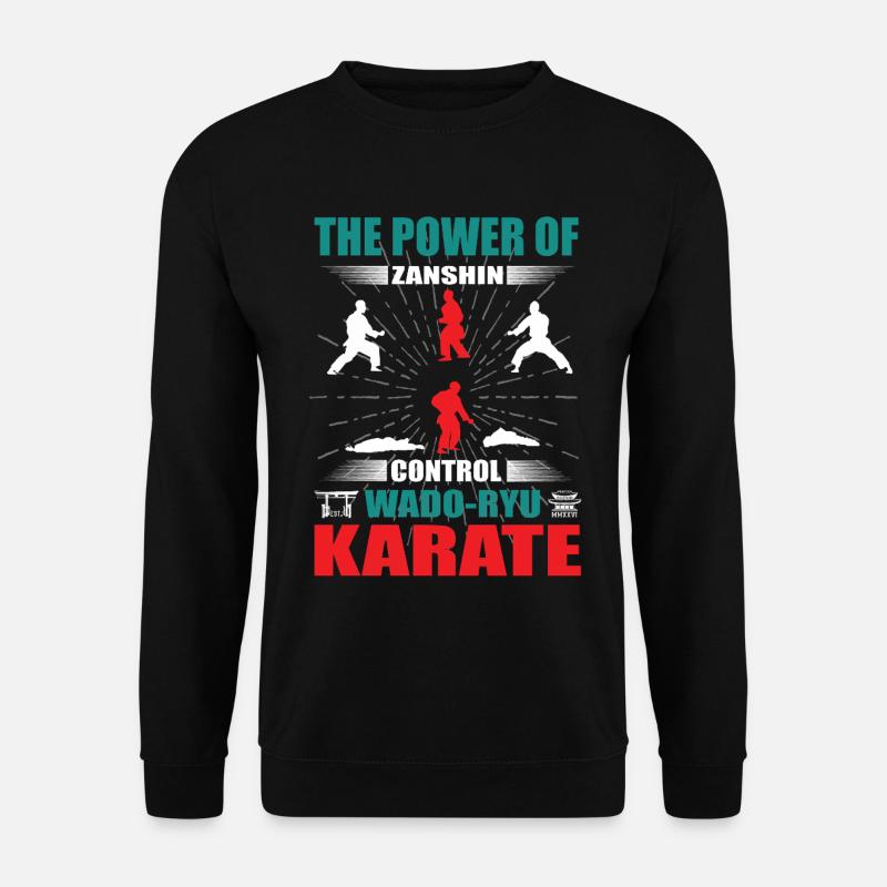 Wado-Ryu Karate Zanshin Design - Unisex Sweatshirt - black