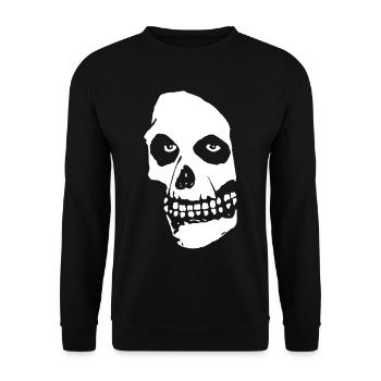 Halloween Horror Skull - Unisex Sweatshirt - black - Front - Alina (178cm) & Michal (187cm)