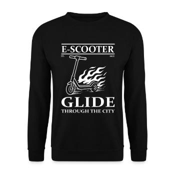 Conception de scooters électriques - Roulez dans le futur - Sweat-shirt Unisexe - noir - Devant - Alina (178cm) & Michal (187cm)