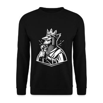 König Arthur Design – Legend of the Sword - Unisex Pullover - Schwarz - Vorne - Alina (178cm) & Michal (187cm)