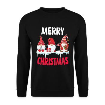 Gnomische Weihnachtstruppe - Unisex Pullover - Schwarz - Vorne - Alina (178cm) & Michal (187cm)