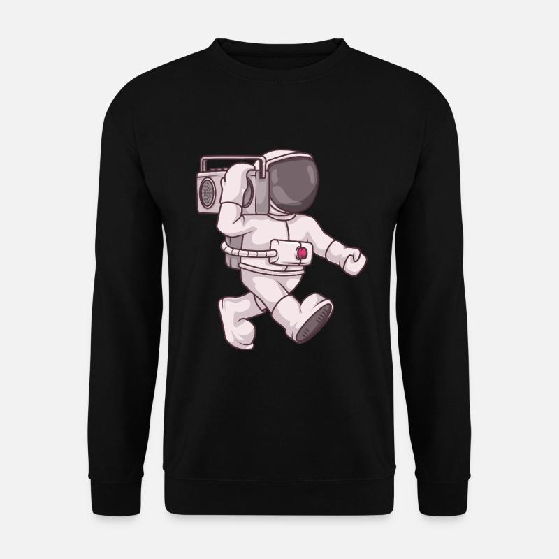 Astronauten-Ghettoblaster - Unisex Pullover - Schwarz