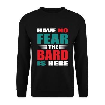 Have no Fear the Barde is here Outfit - Unisex Pullover - Schwarz - Vorne - Alina (178cm) & Michal (187cm)