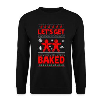 Gingerbread Man | gingerbread man - Unisex Sweatshirt - black - Front - Alina (178cm) & Michal (187cm)