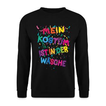 Carnival Carnival My costume is in the laundry - Unisex Sweatshirt - black - Front - Alina (178cm) & Michal (187cm)