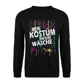 Mon costume était dans la blanchisserie Carnaval Carnaval - Sweat-shirt Unisexe - noir - Devant - Alina (178cm) & Michal (187cm)