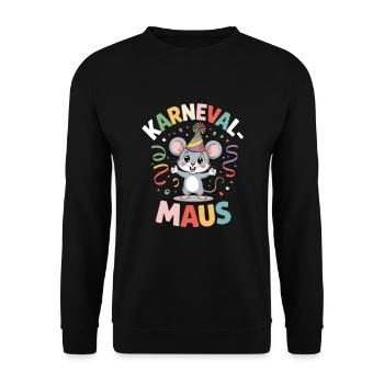 Carnival Mouse Cologne Carnival Mouse - Unisex Sweatshirt - black - Front - Alina (178cm) & Michal (187cm)