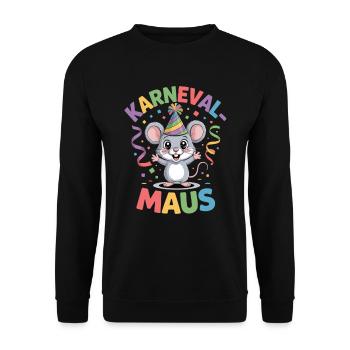 Carnival Mouse Carnival Costume - Unisex Sweatshirt - black - Front - Alina (178cm) & Michal (187cm)