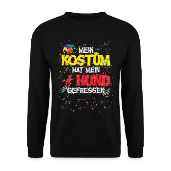 My costume has eaten my dog Carnival - Unisex Sweatshirt - black - Front - Alina (178cm) & Michal (187cm)