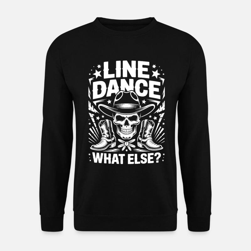 Line Dance Skull Western - Unisex Sweatshirt - black