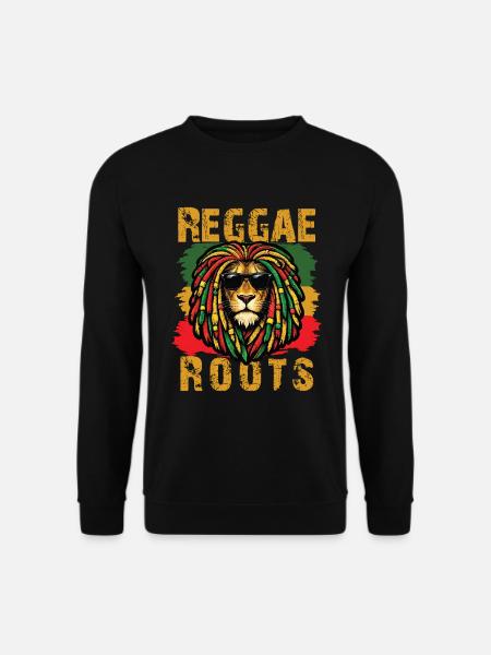 Lion Reggae Roots Rasta-Vibe - Unisex Pullover - Schwarz
