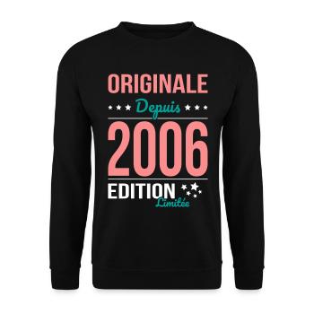 Original since 2006 – 20th anniversary - Unisex Sweatshirt - black - Front - Alina (178cm) & Michal (187cm)