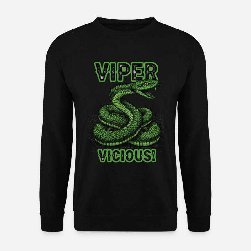 Wild Vicious Viper Snake - Unisex Sweatshirt - black