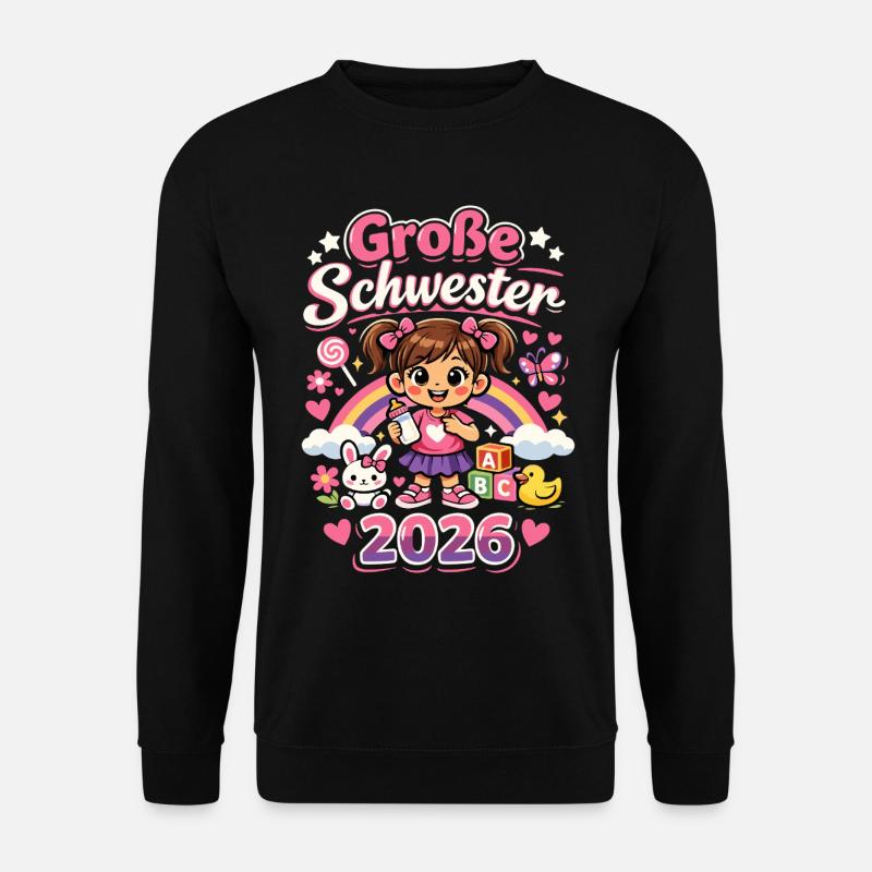 große schwester 2026 - Unisex Pullover - Schwarz