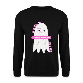 Ich bin's, hallo, ich bin das Problem - Unisex Pullover - Schwarz - Vorne - Alina (178cm) & Michal (187cm)