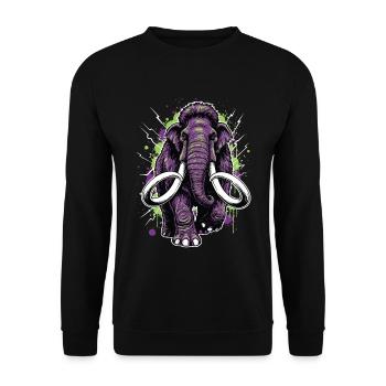 Royal Mammoth Ancestral Force - Unisex Sweatshirt - black - Front - Alina (178cm) & Michal (187cm)