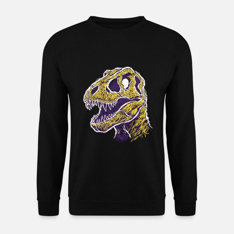 Artistic Dinosaur T-Rex Skull - Unisex Sweatshirt - black