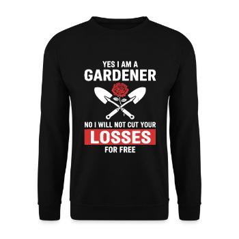 Gardener Humor - Unisex Sweatshirt - black - Front - Alina (178cm) & Michal (187cm)